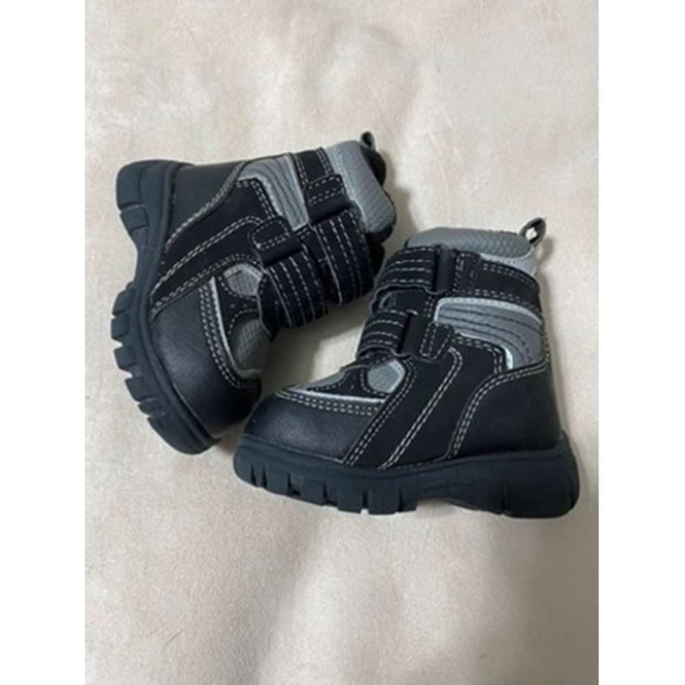 Propet Toddler Boys Ridge Walker Snow Boots Black‎ Grey Hook Loop Size 5 Toddler